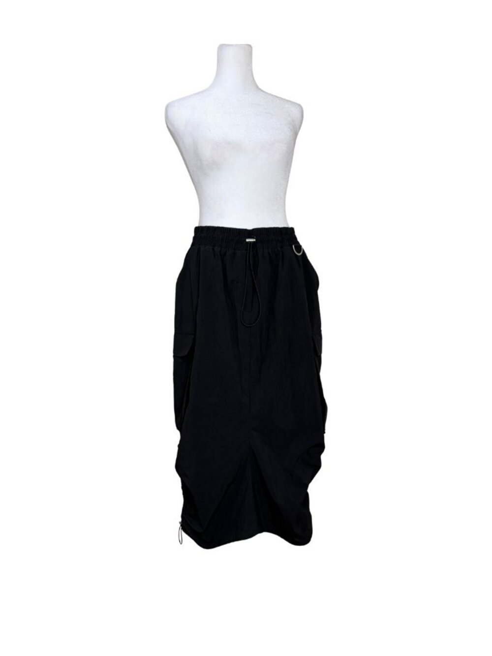 Anthropologie Size M Black Parachute Cargo Pocket Black Skirt
